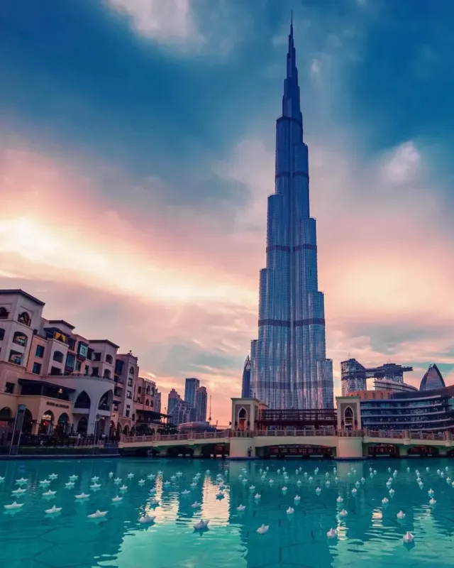 Burj Khalifa at dusk